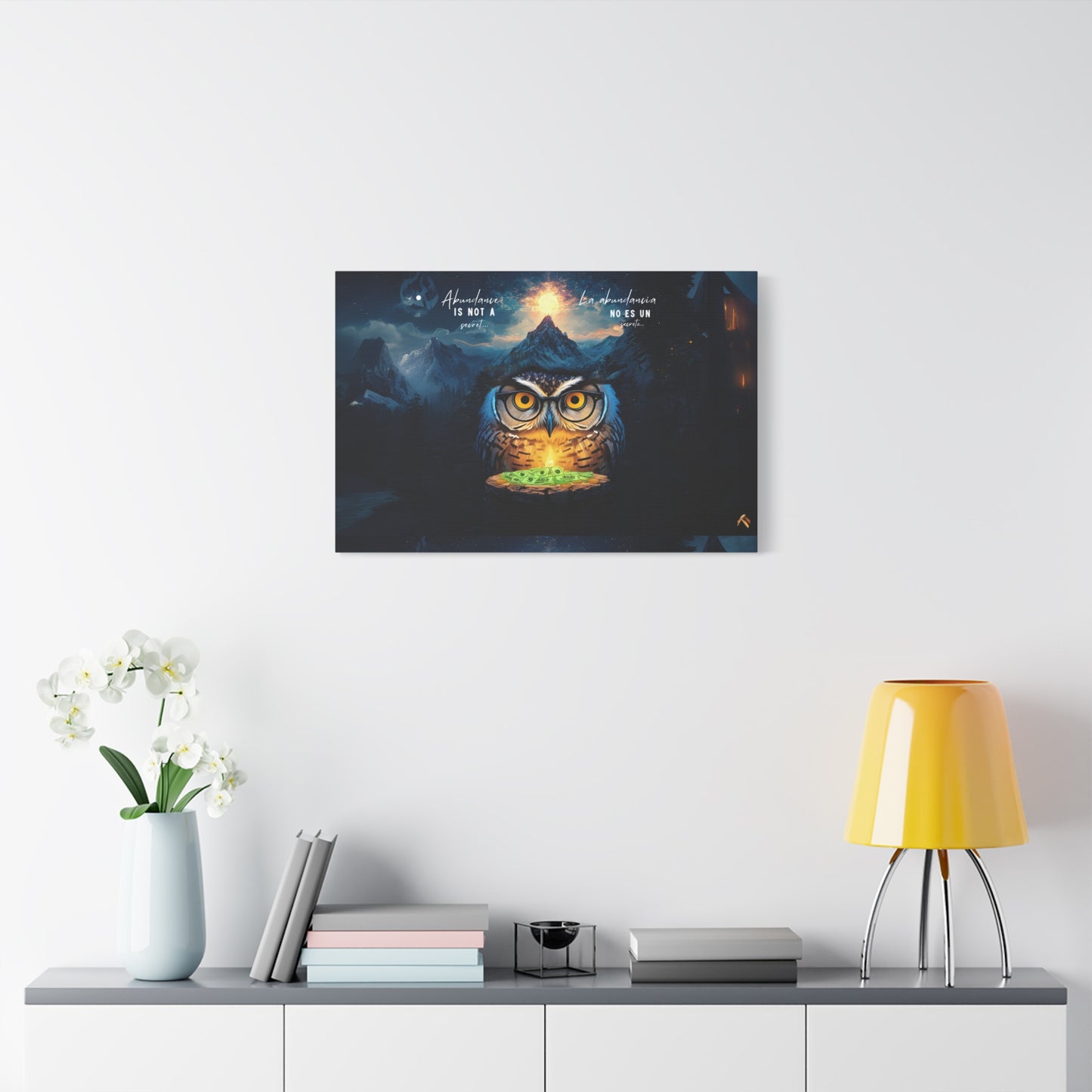 "Mystical Owl" Canvas Art, Enchanting Wall Decor for Nature Lovers, Spiritual Home Decoration, Unique Gift for All Occasions, Fantasy Artwork