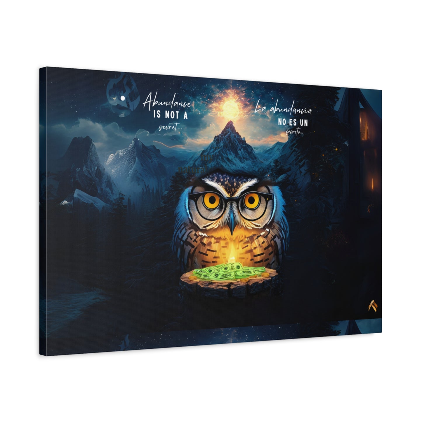 "Mystical Owl" Canvas Art, Enchanting Wall Decor for Nature Lovers, Spiritual Home Decoration, Unique Gift for All Occasions, Fantasy Artwork