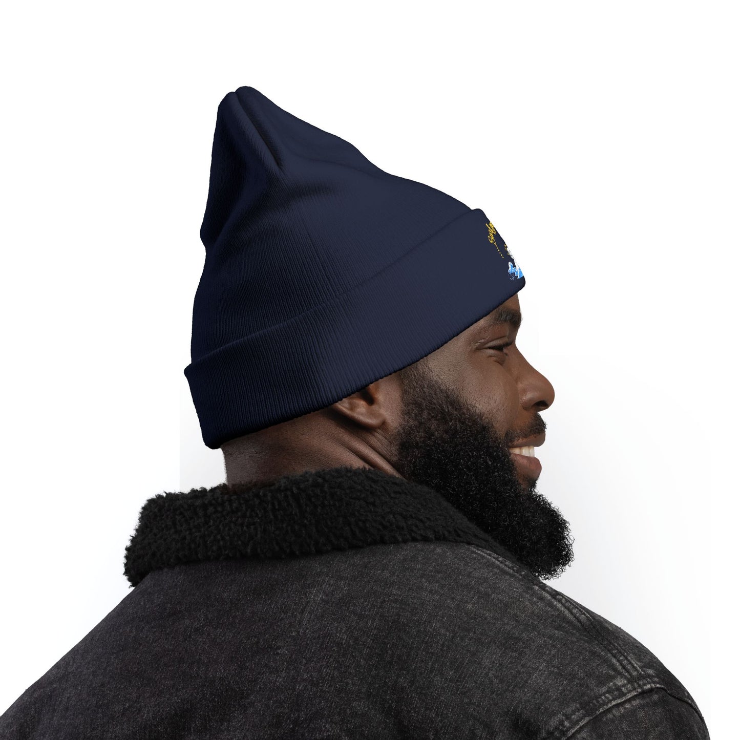 Surf your waves beanie Embroidered! , Meditation Gift, Yoga Beanie, Casual Streetwear Accessory