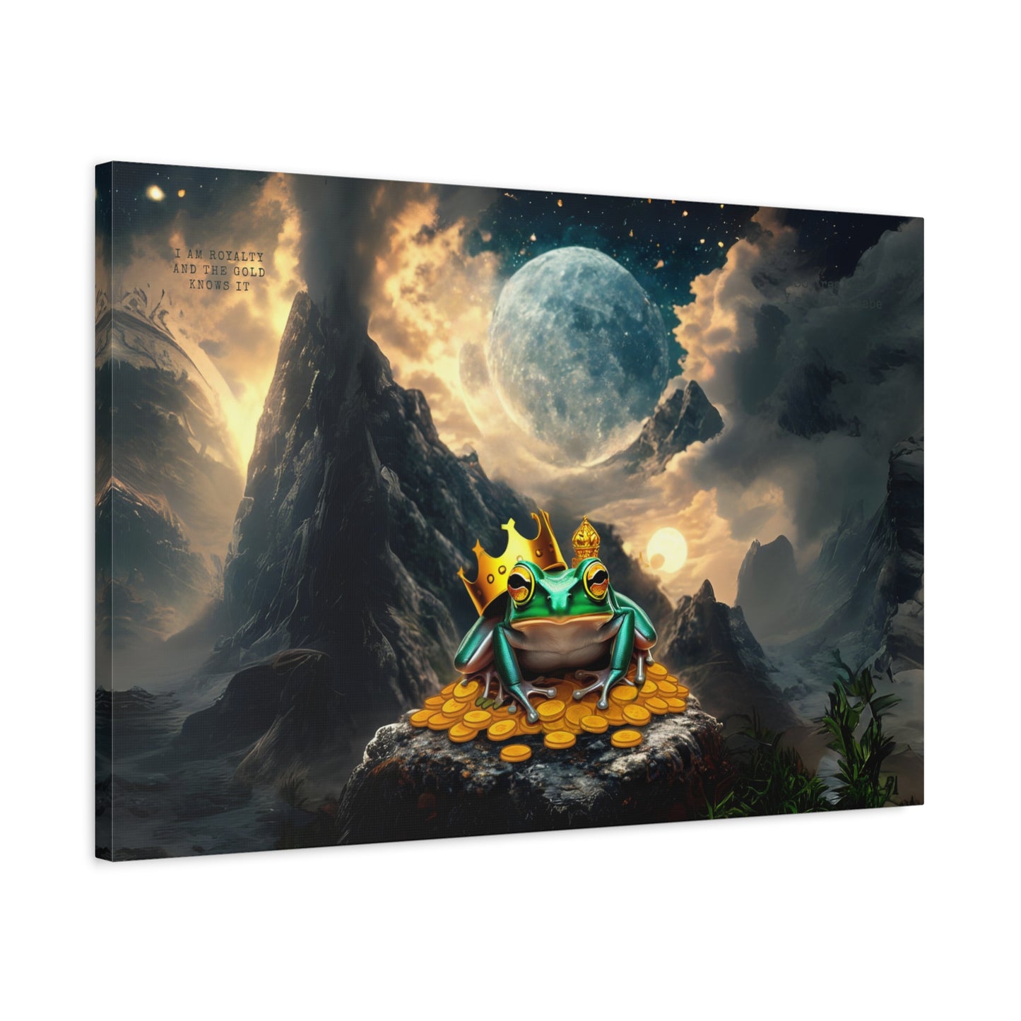 Fantasy Frog Canvas Wall Art, Whimsical Home Decor, Unique Gift for Nature Lovers, Perfect for Birthdays, Living Room Wall Decor