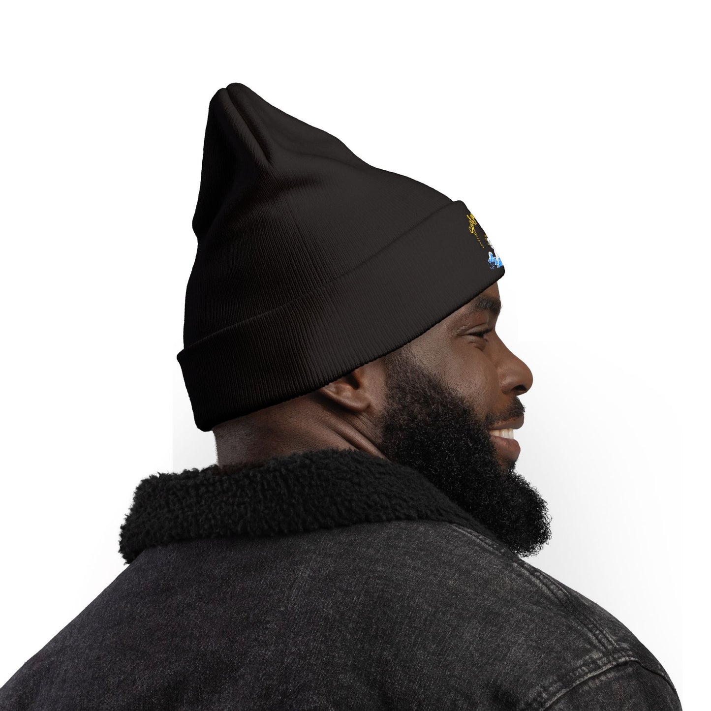 Surf your waves beanie Embroidered! , Meditation Gift, Yoga Beanie, Casual Streetwear Accessory