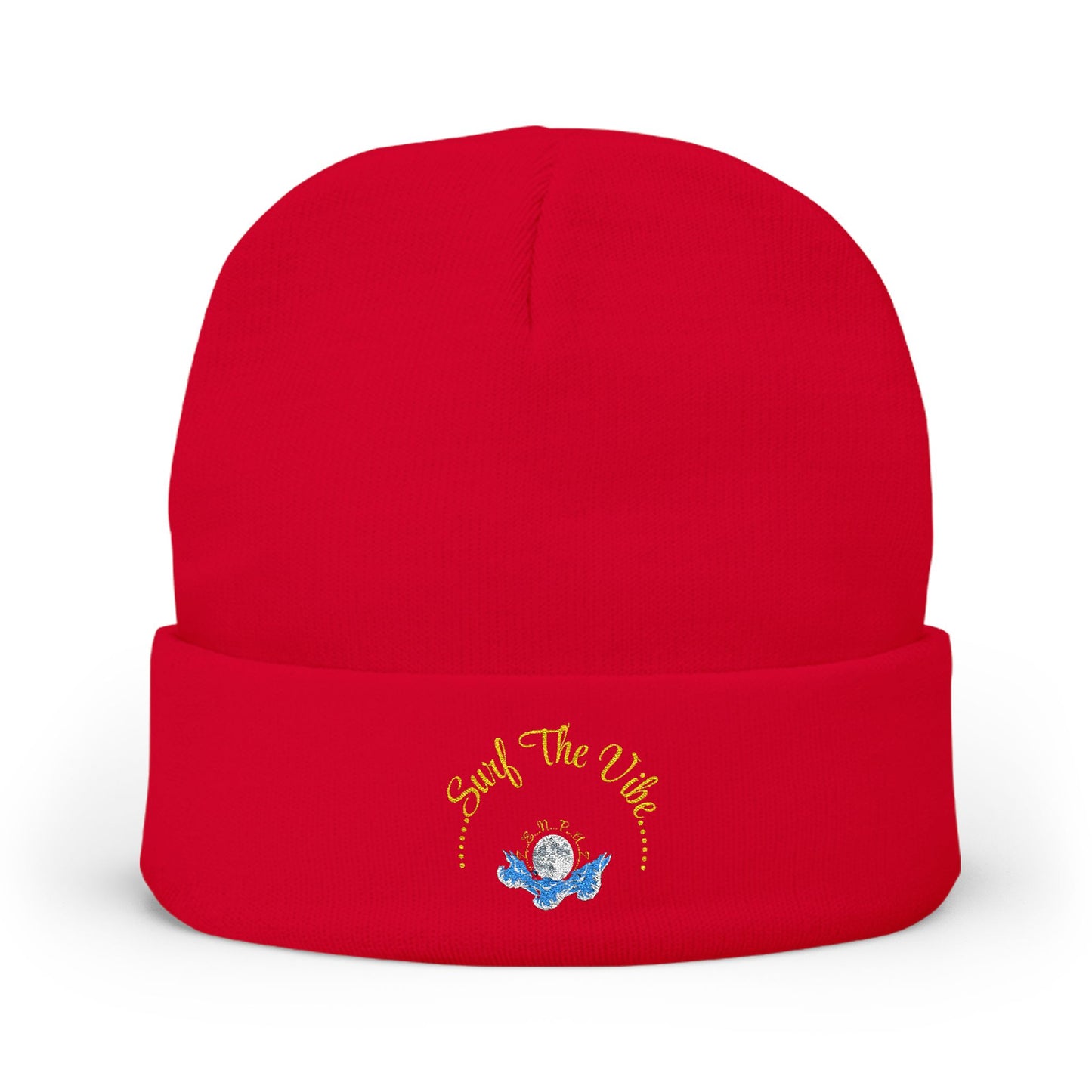 Surf the vibe beanie Embroidered! , Meditation Gift, Yoga Beanie, Casual Streetwear Accessory
