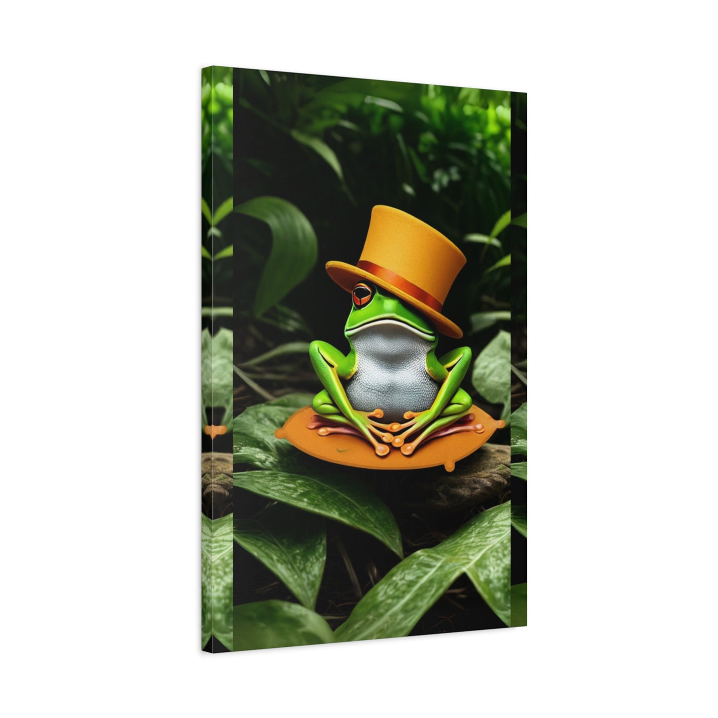 Whimsical Frog Art "ring ring renacuajo" Triptych
