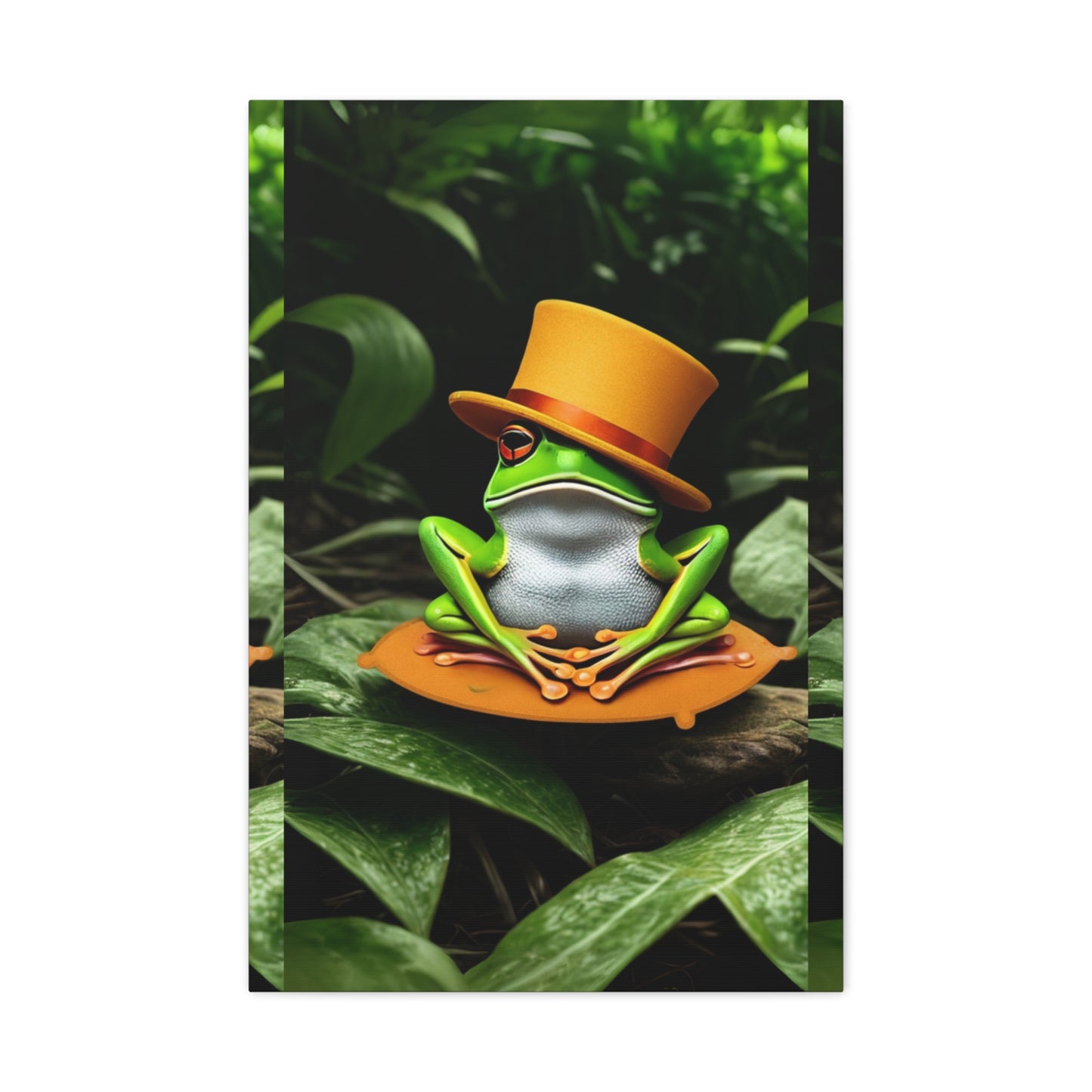 Whimsical Frog Art "ring ring renacuajo" Triptych