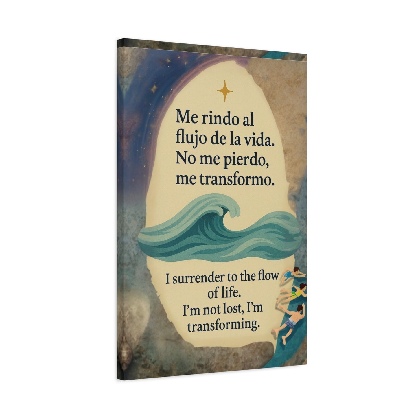 "Transformative Ocean" Triptych -Inspired Canvas Art